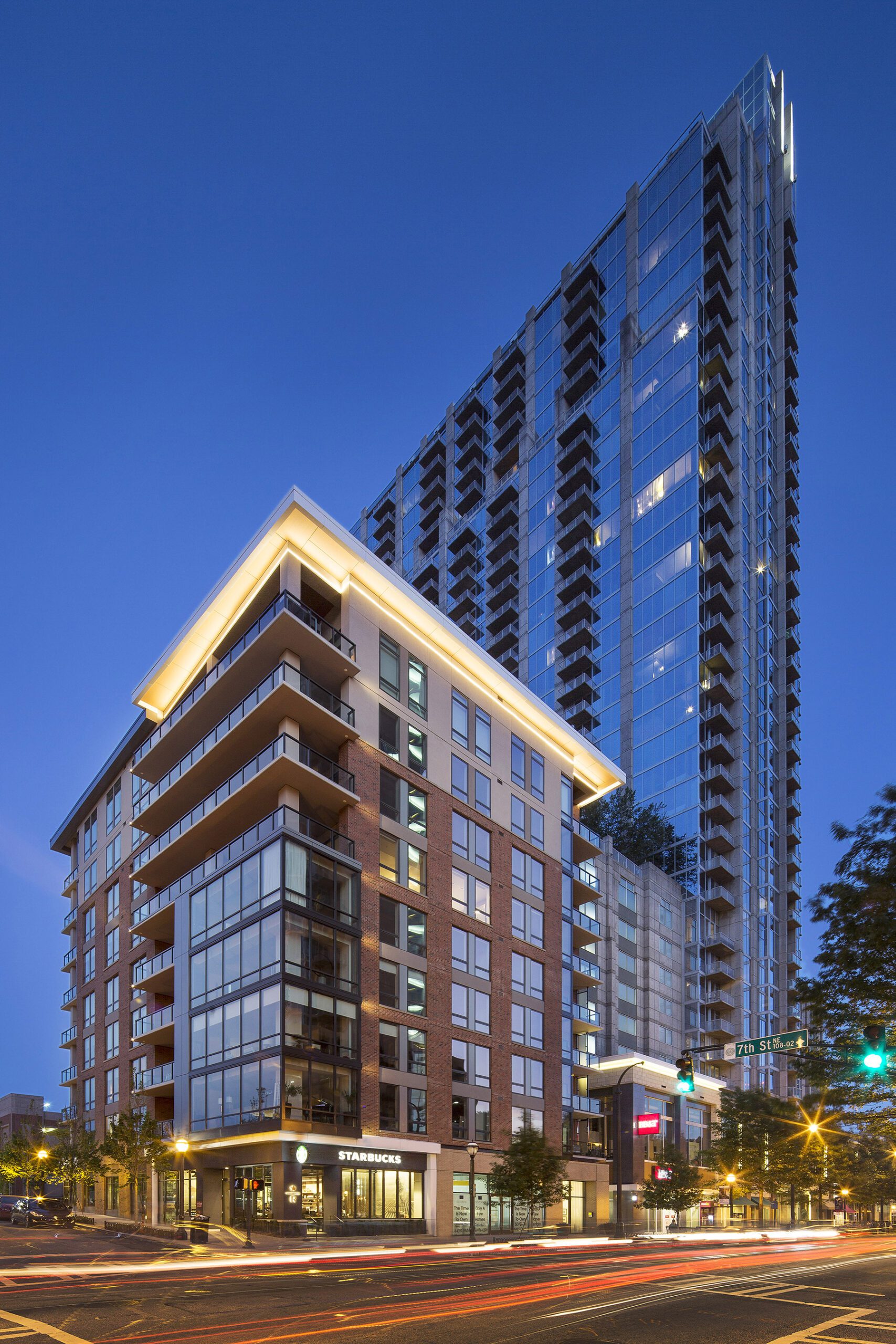 Modern Design Building at Night