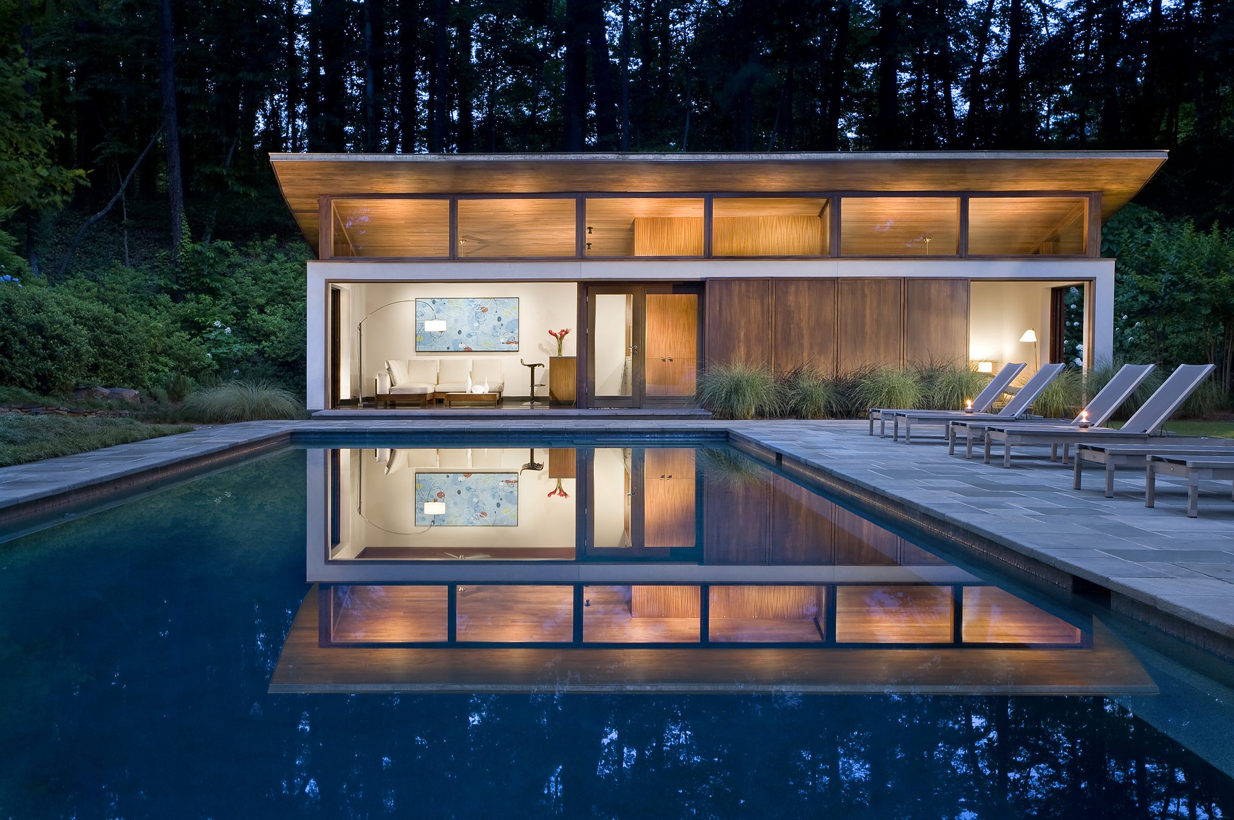 Modern House with Pool Outside